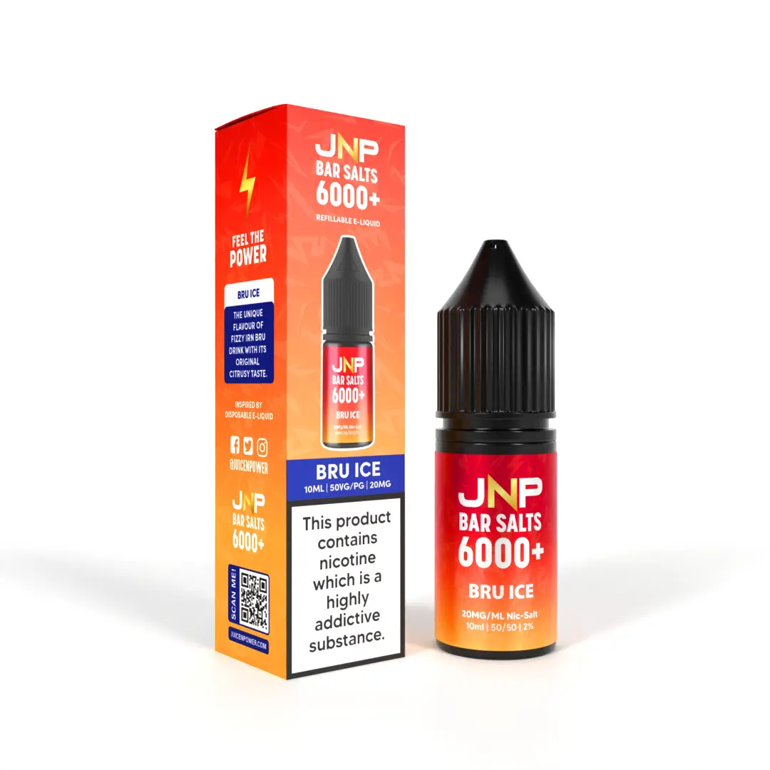 Bru Ice Nic Salt E liquid by JNP Bar Salts 6000 10ml